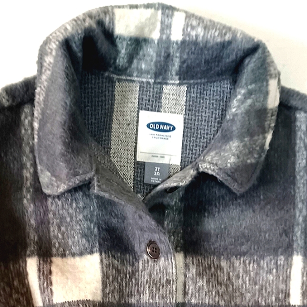 OLD NAVY Plaid Kids Toddler Children's Jacket Poncho Vest NWOT - Picture 6 of 8